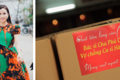 Ca sĩ Hà Phương tiếp tục tặng hàng trăm tấn nhu yếu phẩm cho người dân