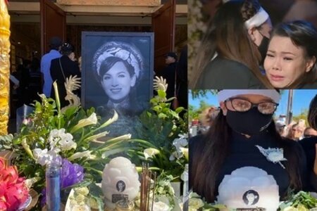Nghẹn ngào nước mắt trong tang lễ ca sĩ Phi Nhung ở Mỹ