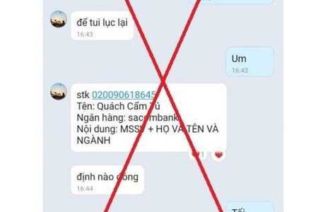 Thận trọng với yêu cầu đóng học phí từ người lạ