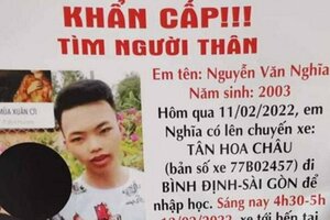 Nam sinh viên mất tích khi đến TP.HCM nhập học