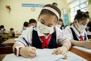 Long An cho học sinh tiểu học và trẻ mầm non học bán trú trở lại