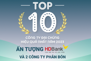 TOP 10 công ty đại chúng hiệu quả nhất năm 2023:  Ấn tượng HDBank, Đạm Phú Mỹ và Hóa dầu Đức Giang