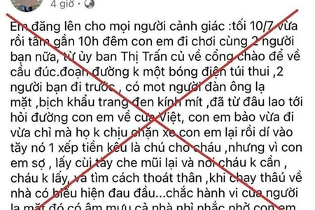 Làm rõ tin đồn người lạ tiếp cận trẻ em