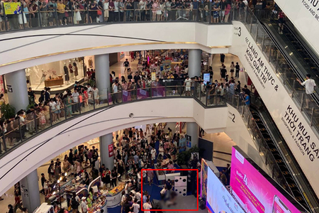 Người đàn ông rơi từ tầng cao siêu thị Aeon Mall Long Biên, nghi ngã từ khu vực đỗ xe