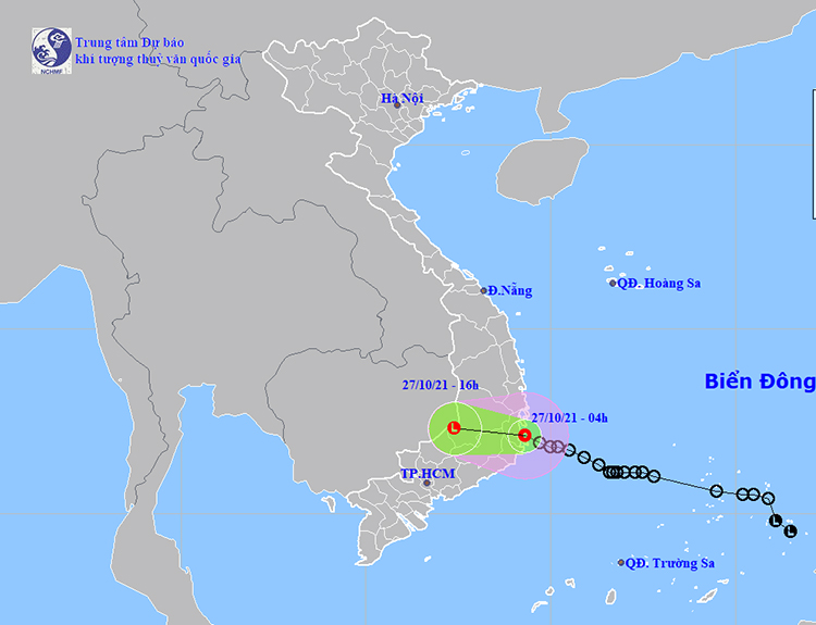 Tin thời tiết 27/10: Do ảnh hưởng của áp thấp nhiệt đới, miền Trung mưa to