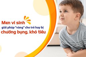 Men vi sinh – giải pháp “vàng” cho trẻ hay bị chướng bụng, khó tiêu