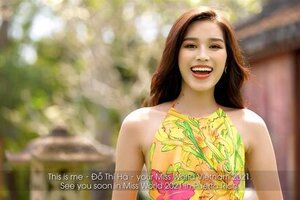 Hoa hậu Đỗ Thị Hà xuất hiện trong clip giới thiệu tại Miss World 2021