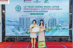 Diamond Lotus Riverside được Hội đồng công trình xanh Việt Nam trao chứng nhận Lotus Provisional Certification