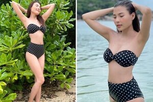 Thúy Diễm khoe ảnh bikini nóng bỏng, đập tan tin đồn mang bầu