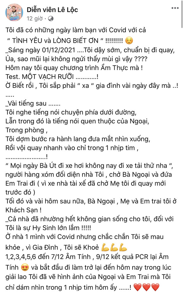 Con gái Lê Giang nhiễm Covid-19, gia đình phải dọn ra khách sạn ở