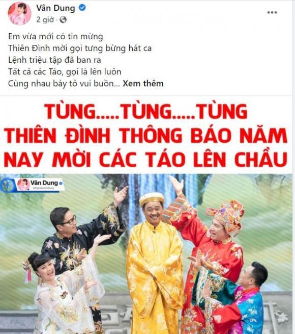 Vân Dung chính thức xác nhận sẽ có Táo Quân 2022