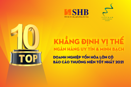 SHB được vinh danh top 10 doanh nghiệp vốn hóa lớn có BCTN tốt nhất