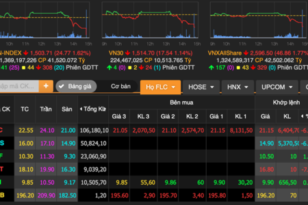 Sàn HOSE trục trặc, nhà đầu tư bán tháo cuối giờ