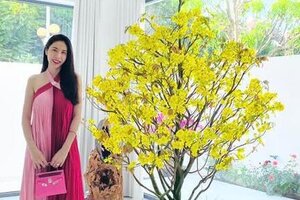 Thủy Tiên khoe ảnh rạng rỡ đón Tết trong căn biệt thự hoành tráng