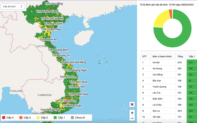 Cả nước không còn tỉnh, thành vùng đỏ, vùng cam