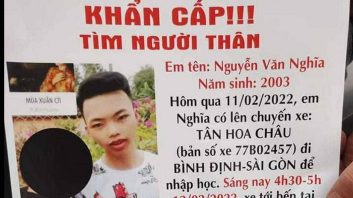 Nam sinh viên mất liên lạc với gia đình khi vào TPHCM nhập học