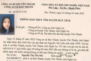 Tìm kiếm nữ sinh lớp 11 ở Nghệ An mất tích nhiều ngày qua