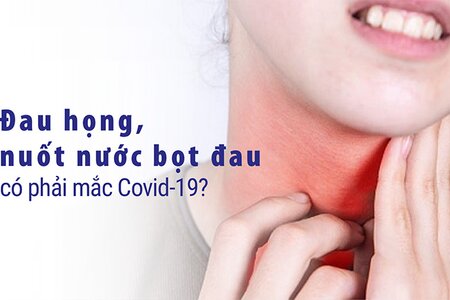 Đau họng, nuốt nước bọt đau có phải mắc Covid-19?