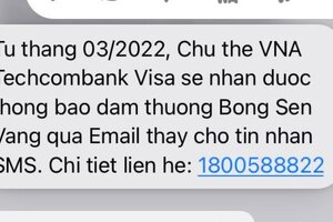 Sau tin nhắn thu phí đắt đỏ, ngân hàng chủ động thông báo biến động qua email