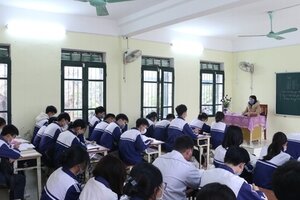 Nam Định: Thí sinh thi vào lớp 10 năm 2022 với ba môn Toán, Ngữ văn và Ngoại ngữ