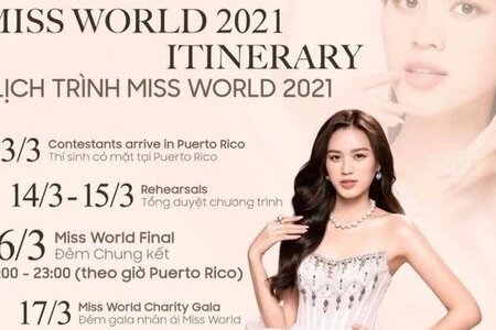 Đỗ Thị Hà đã tới Puerto Rico, hé lộ lịch trình Chung kết Miss World