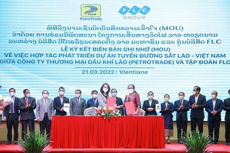 FLC và PetroTrade Lào Lào khởi công dự án đường sắt 5 tỷ USD Viêng Chăn – Vũng Áng vào quý IV 2022
