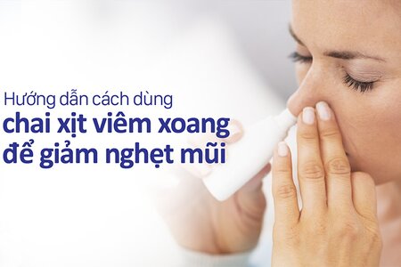 Hướng dẫn cách dùng chai xịt viêm xoang để giảm nghẹt mũi