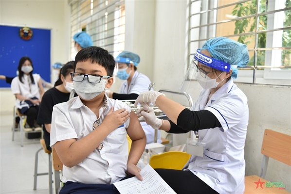 Sẽ tiêm vaccine phòng Covid-19 cho trẻ em từ 5-11 tuổi vào tháng 4/2022