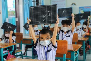 Học sinh tiểu học ở Ninh Bình đi học trực tiếp từ 4/4