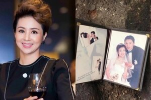 Thúy Hiền nói gì về bức ảnh cưới với Tú Dưa bị vứt dưới gốc cây?