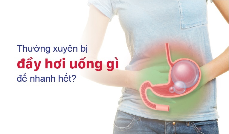 đầy hơi uống gì