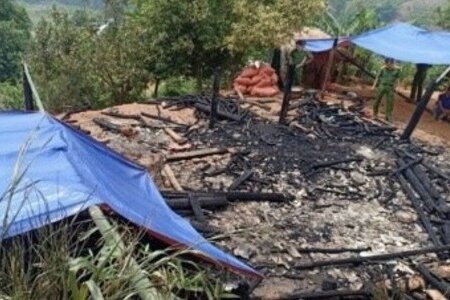 Cháy nhà ở Lai Châu, một bé trai tử vong