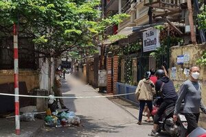 Nam thanh niên rơi từ tầng 6 khách sạn ở Hà Nội xuống đất tử vong