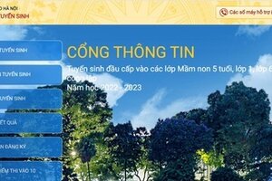 Hà Nội vận hành thử nghiệm hệ thống đăng ký tuyển sinh trực tuyến từ ngày 25/6