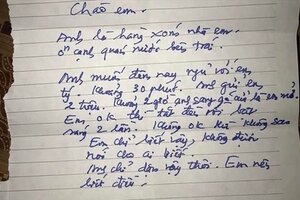Giám định chữ viết bức thư xin 'ngủ cùng' cô gái hàng xóm