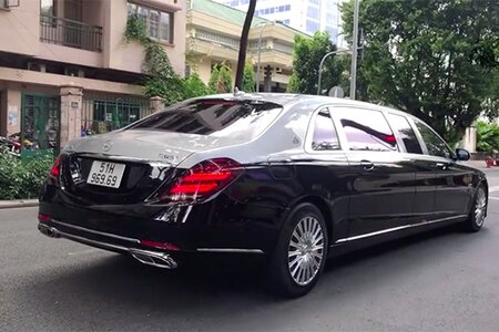 Mercedes-Maybach S650 Pullman 60 tỷ của thiếu gia Bùi Cao Nhật Quân xuống phố