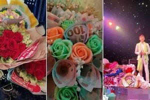 Hồ Văn Cường được khán giả tặng hoa tiền bạc triệu