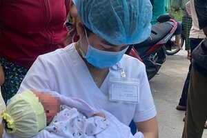 Bé gái 10 ngày tuổi bị bỏ rơi trước nhà người dân ở Quảng Nam