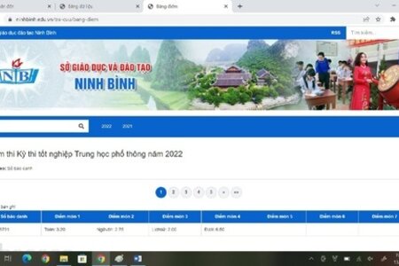 Ninh Bình thông báo địa chỉ tra cứu điểm thi tốt nghiệp THPT năm 2022