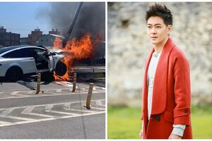 Lâm Chí Dĩnh và con trai gặp tai nạn giao thông