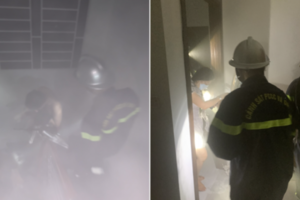 Giải cứu kịp thời 9 người mắc kẹt trong vụ cháy nhà giữa đêm ở Hà Nội