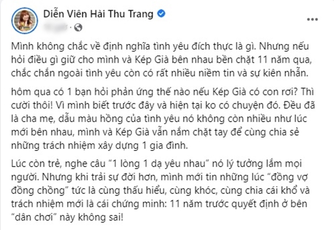 Thu Trang phản ứng thế này khi bị hỏi chuyện Tiến Luật có con rơi