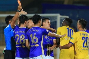 HLV SLNA cho biết sẽ làm đơn khiếu lại nên bản tổ chức sau trận thua Hà Nội FC