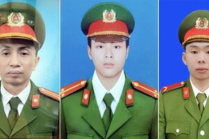 3 liệt sỹ công an hy sinh khi chữa cháy được cấp bằng 'Tổ quốc ghi công' 