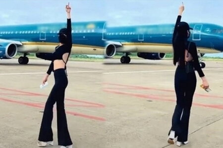 Nữ hành khách nhún nhảy quay clip 'sống ảo' trong khu vực hạn chế ở sân bay Phú Quốc bị cấm bay
