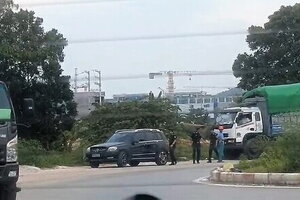 Hải quan bắt giữ 4 xe tải chở phế liệu gắn biển Công ty Cổ phần Môi trường Thuận Thành