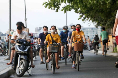 Nghiên cứu thí điểm làn đường dành riêng cho xe đạp tại Hà Nội