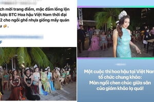 Thực hư vụ giám khảo ngồi ghế nhựa chấm thi Hoa hậu
