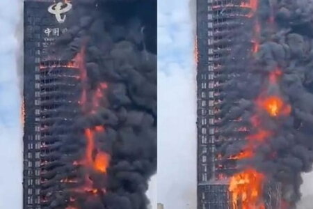 Cháy lớn tại tòa nhà chọc trời của China Telecom ở Hồ Nam, Trung Quốc