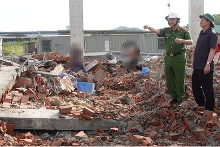 Có dấu hiệu vi phạm trong thi công vụ sập tường 5 người chết ở Bình Định